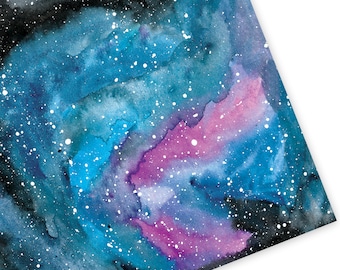 Aquarell Galaxy Geschenkpapier - Galaxy Geschenkpapier - Nachthimmel Papier - Celestial Geschenkpapier - Recyclebares Geschenkpapier