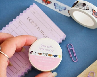 British Butterflies Washi Tape - Butterfly Washi Tape - Butterfly Paper Tape - Butterfly Bullet Journal Tape - Butterflies Tape