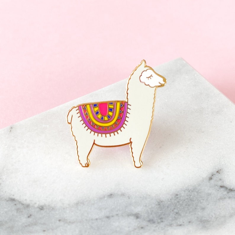 Llama Jewellery Hard Enamel Pin Llama Enamel Pin Llama Lover Gift Animal Pin Llama Lapel Pin Llama Brooch Cute Enamel Pin