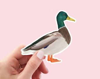 Mallard Duck Vinyl Sticker - British Nature Vinyl Sticker - Mallard Sticker - Duck Sticker - Die Cut Vinyl Sticker - Waterproof Sticker