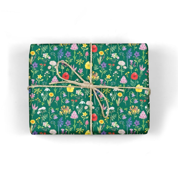220 Sheets Flower Wrapping Paper, Waterproof Floral Wrapping Paper