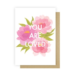 You Are Loved Greetings Card Valentine's Day Card Just Because Card Love Card Love Greetings Card Couple Card image 1