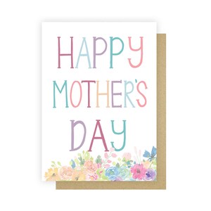 Alles Gute zum Muttertag Karte - Muttertag Grußkarte - Blumenkarte für Mama - Geschenk zum Muttertag