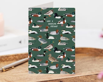 Have A Quacking Birthday Card - Pun Duck Birthday Card - British Ducks Birthday Card