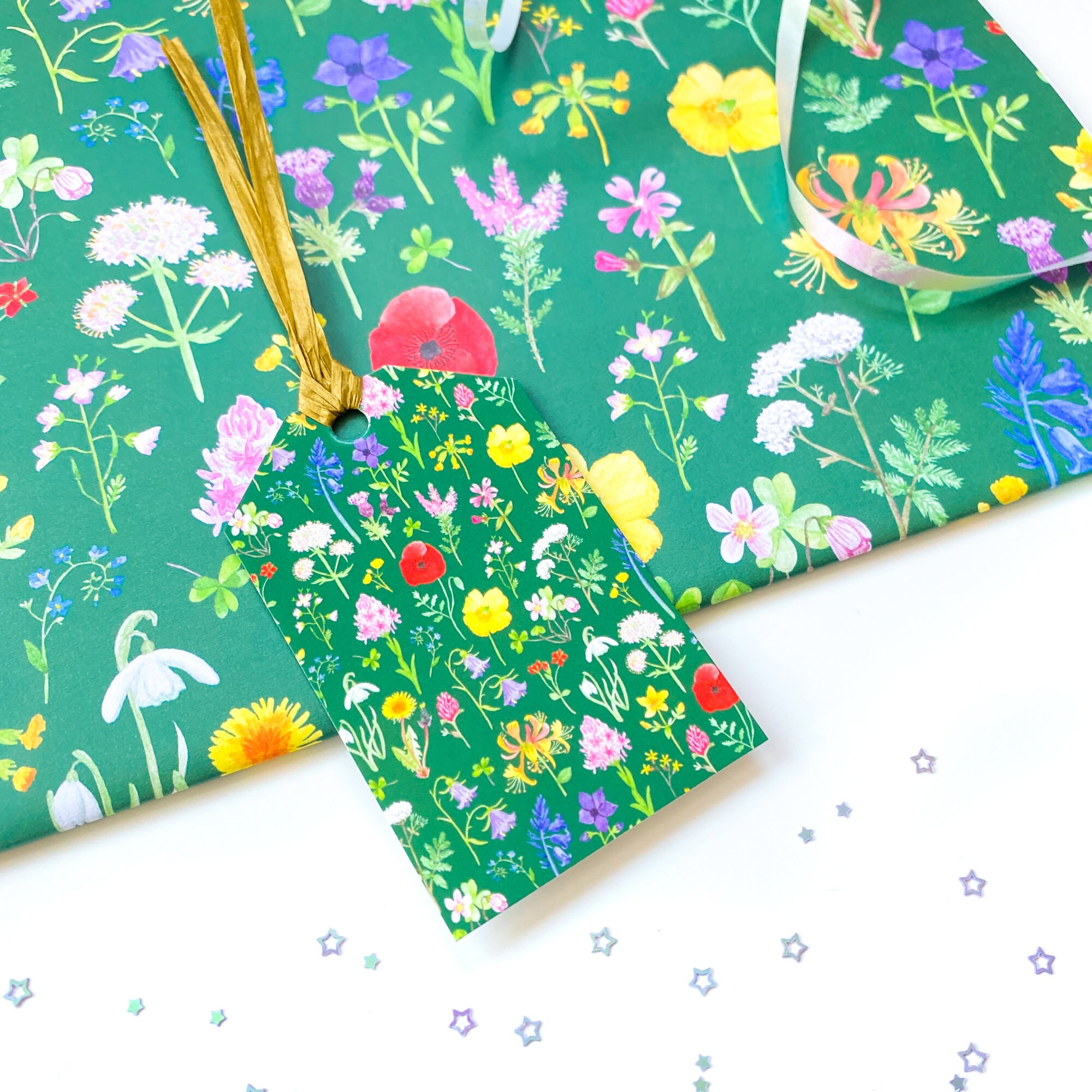 Wildflowers Wrapping Paper Floral Gift Wrap British Etsy