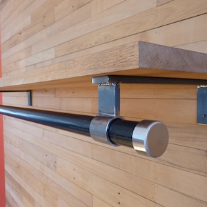 1 Bracket for Closet Rod/Shelf  - M series   3/8&quot; thick x 1-1/2&quot; wide steel