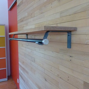 1 Bracket for Closet Rod/Shelf  O-series  3/8&quot; thick x 1-1/2&quot; wide steel