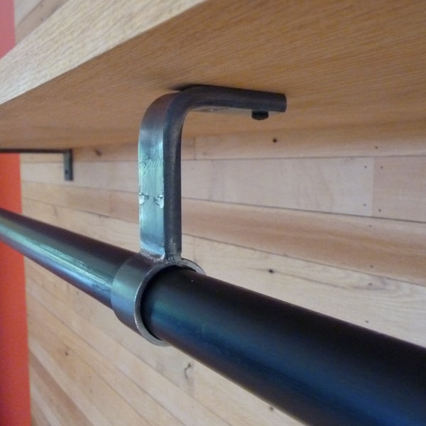 1 Closet Rod Shelf Mounted Bracket