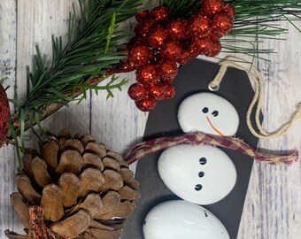 Snowman Painted Rock Etsy