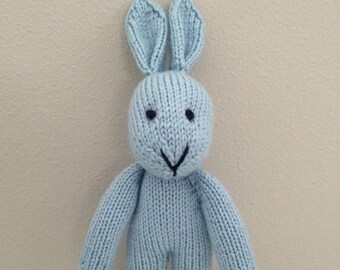 Handmade Knitted Soft Toy Bunny  - Stuffed Animal Rabbit