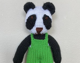 Handmade Panda Stuffed Animal - Knitted Soft Toy