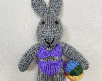 Handmade Knitted Soft Toy Bikini Bunny