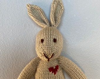 Handmade Bunny Stuffed Animal - Handmade Soft Toy Rabbit - Valentines Day Gift