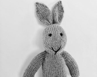 Handmade Knitted Bunny - Stuffed Rabbit Kids Soft Toy - Photo Prop - Baby Shower Gift