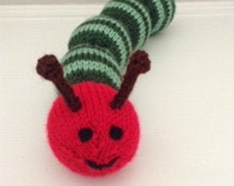 Handmade Knitted Caterpillar Soft Stuffed Toy