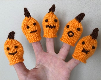 Five Little Pumpkins Halloween Finger Puppets