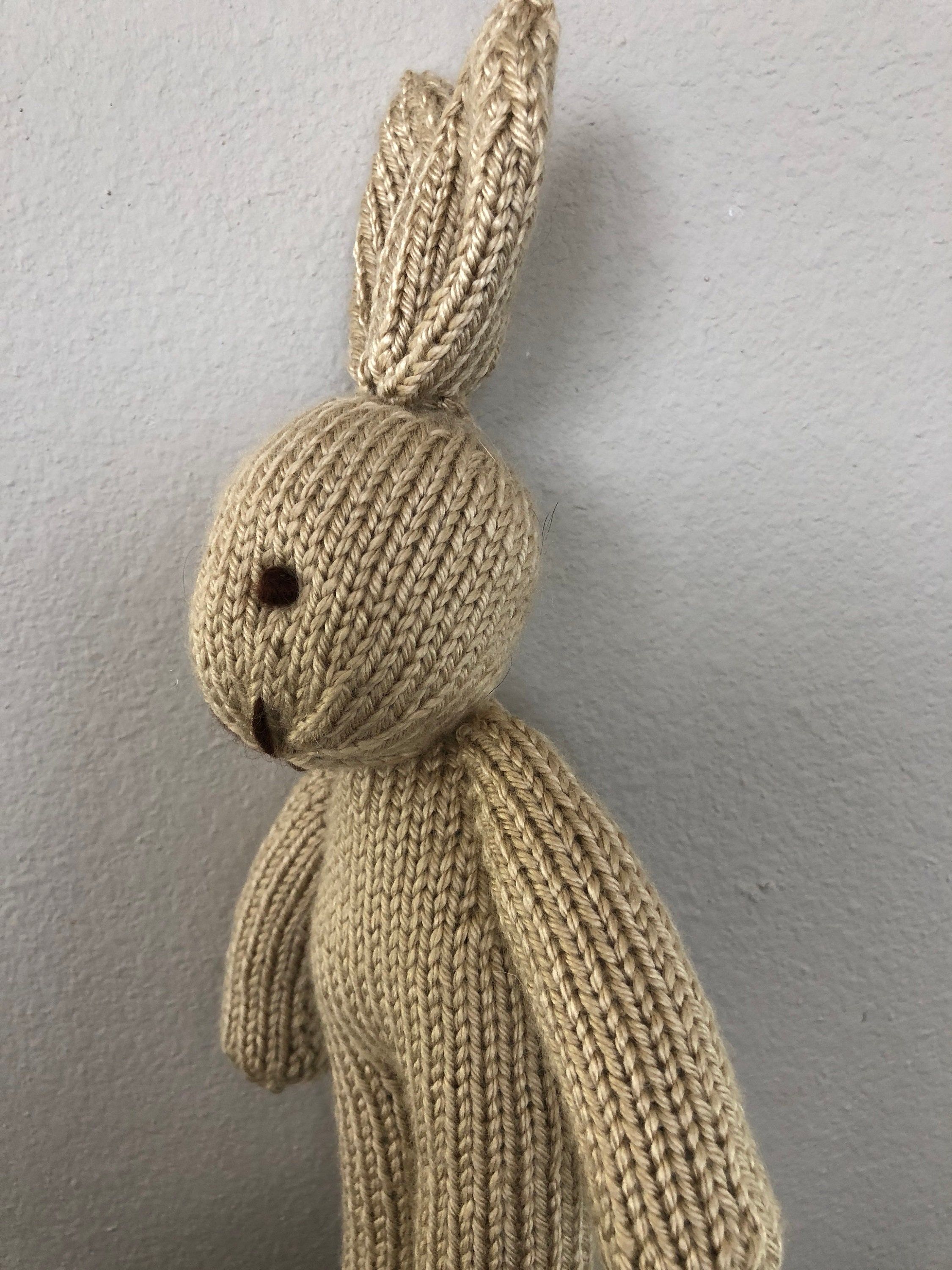 Handmade Knitted Stuffed Bunny in Dress - Soft Toy Rabbit - Etsy