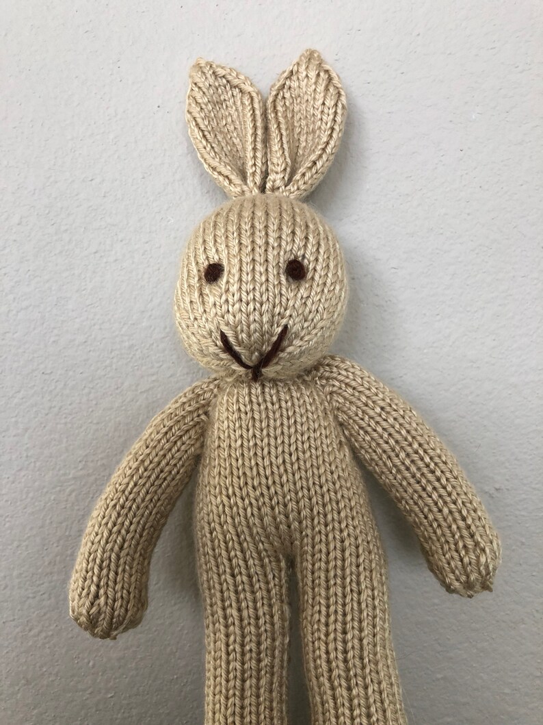 Handmade Knitted Stuffed Bunny in Dress - Soft Toy Rabbit - Etsy