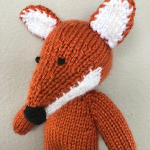 Handmade Knitted Fox Nursery Fox Stuffed Toy Woodland Soft Fox Toy Baby Shower Gift image 7