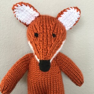 Handmade Knitted Fox Nursery Fox Stuffed Toy Woodland Soft Fox Toy Baby Shower Gift image 8