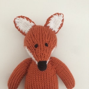 Handmade Knitted Fox Nursery Fox Stuffed Toy Woodland Soft Fox Toy Baby Shower Gift image 3