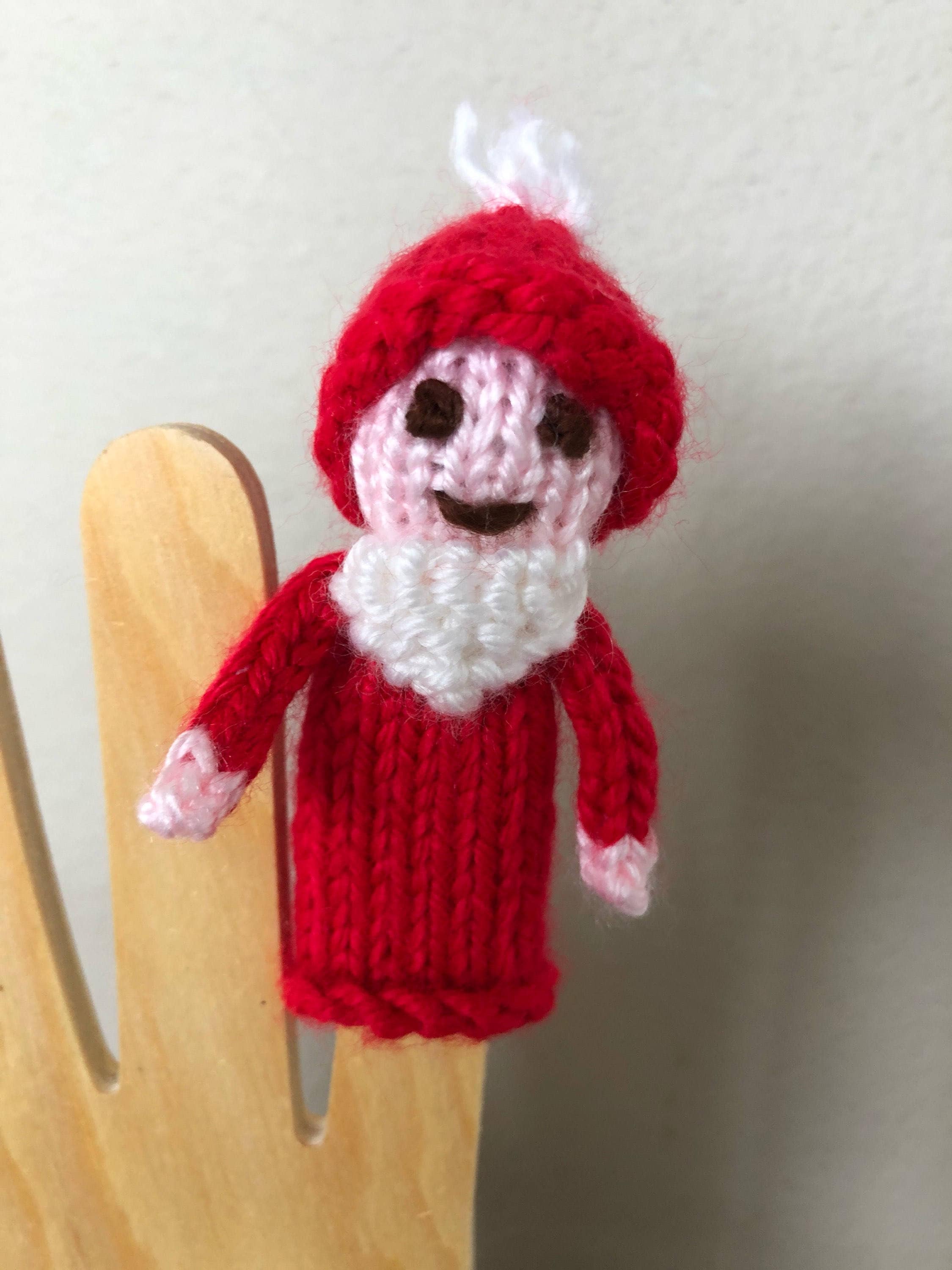 Handmade Knitted Christmas Finger Puppet Pattern Digital Etsy