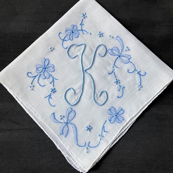 Handkerchief Letter M P H S A B G F L or R Initia… - image 6