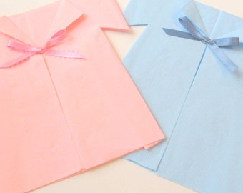 Baby Gender Reveal Napkins Blue Pink Paper Shower