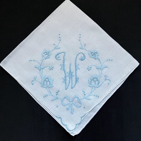 Handkerchief Letter M P H S A B G F L or R Initia… - image 7