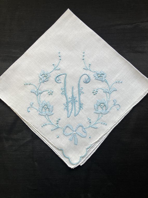 Handkerchief Monogrammed Initial Letter | Wedding… - image 10