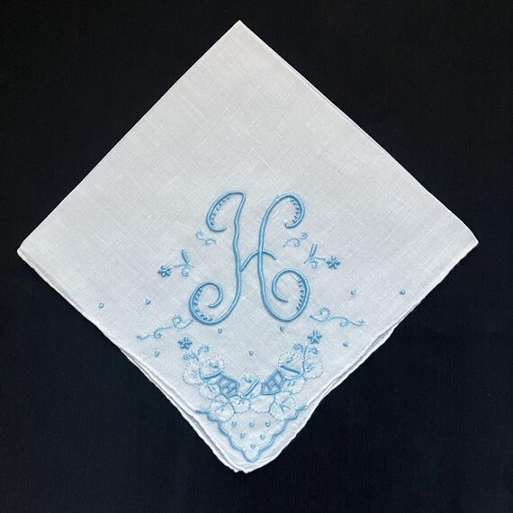 Handkerchief Letter M P H S A B G F L or R Initia… - image 4