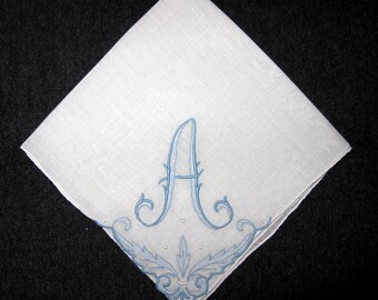 Vintage Handkerchief Wedding - Embroidered Bride Hankies - Bridal Something Blue
