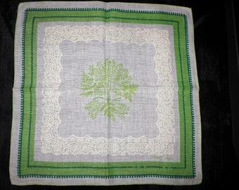 Tammis Keefe Handkerchief, Designer Hankies 1950s Thomas Hankies