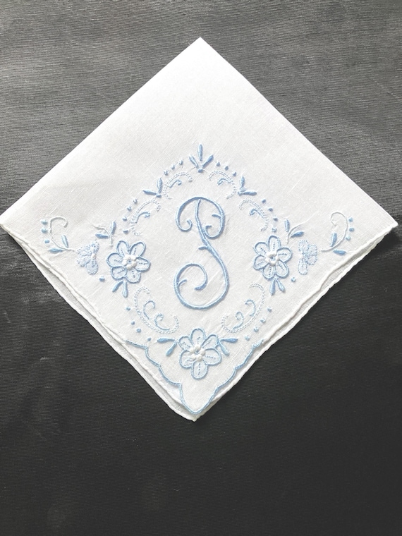 Bride Something Blue Ideas, Wedding Handkerchief … - image 1