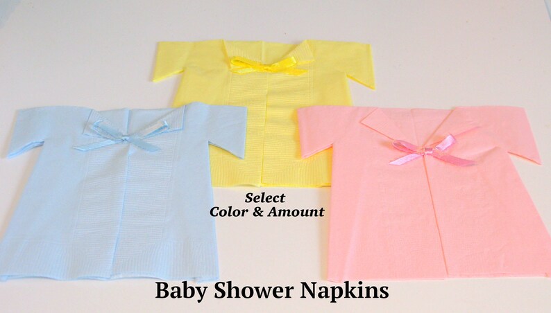 Baby Shower Napkins Girl Boy Decor Pink Blue Party Favors Etsy