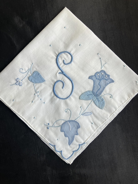Handkerchief Monogrammed Initial Letter | Wedding… - image 8