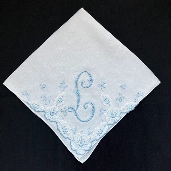 Handkerchief Letter M P H S A B G F L or R Initia… - image 10