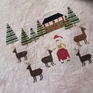Christmas Cross Stitch Pattern, Reindeer X Stitch Pattern, Winter Cross Stitch / PDF Pattern, Digital Cross Stitch Pattern, Cute X Stitch