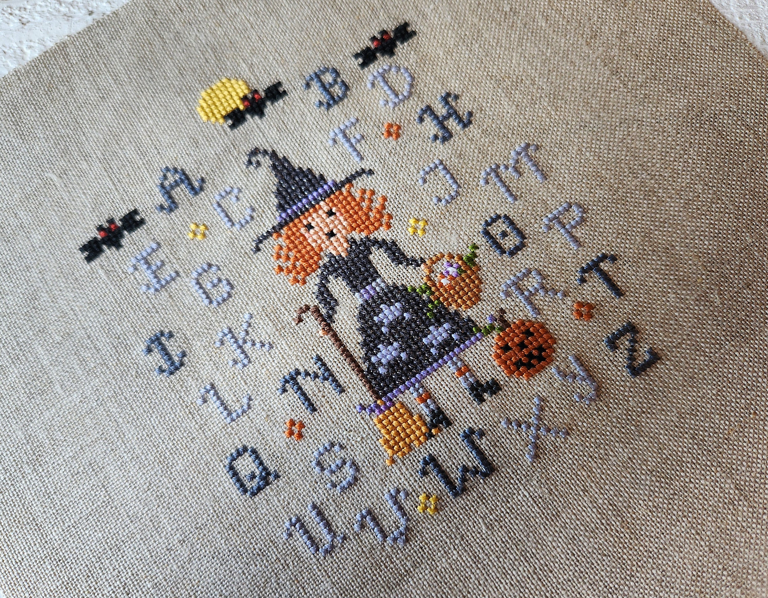 Sampler Witch PDF Cross Stitch Pattern, Halloween X Stitch Chart ...