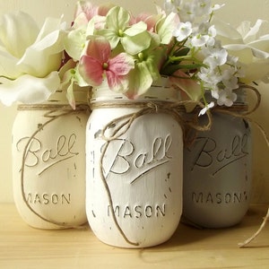 Rustic Home Decorations // Rustic Country Home Decor // Decorative Mason Jars // Cottage Chic Decor // Cute Home Decor // Distressed Decor image 5