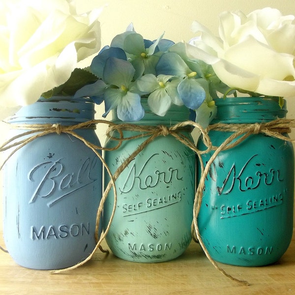 Colored Mason Jars Etsy