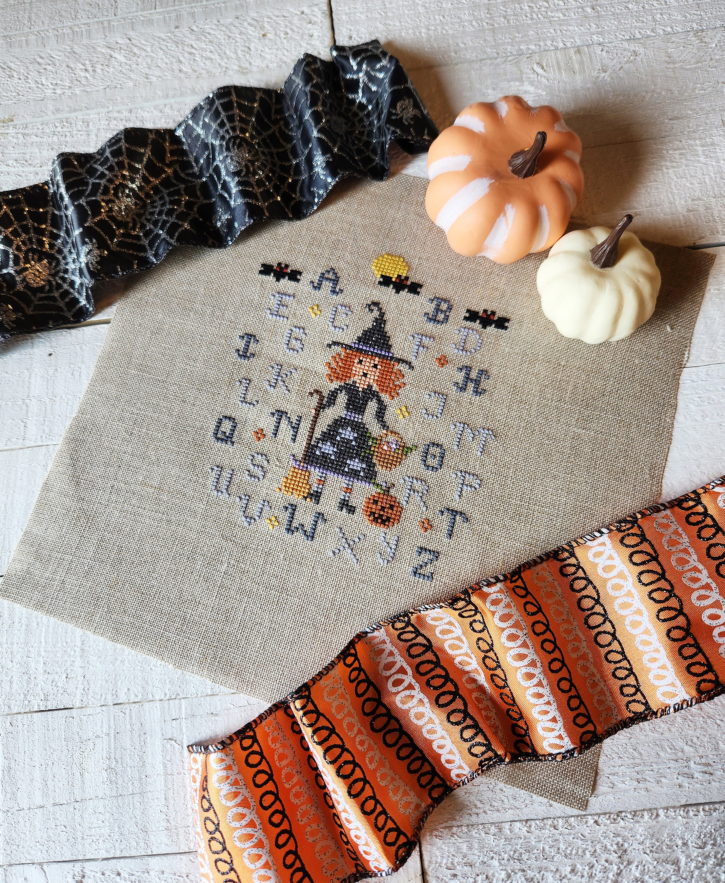 Sampler Witch PDF Cross Stitch Pattern, Halloween X Stitch Chart ...