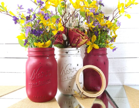 Mason Jar Centerpiece Wedding Decor Wedding Reception Decor Etsy