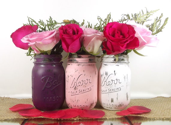 Bridal Shower Decor Rustic Wedding Decor Mason Jars Etsy