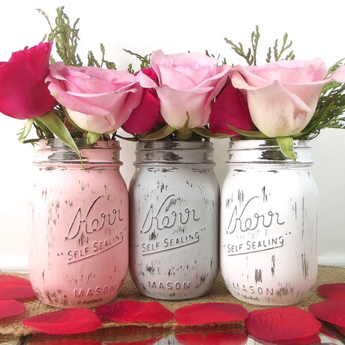 Burlap Wedding Decor Bridal Shower Mason Jars Rustic Wedding Etsy