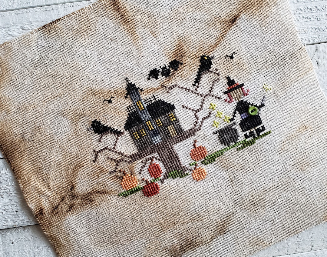 Halloween Witch House Cross Stitch Pattern (PDF) - Etsy
