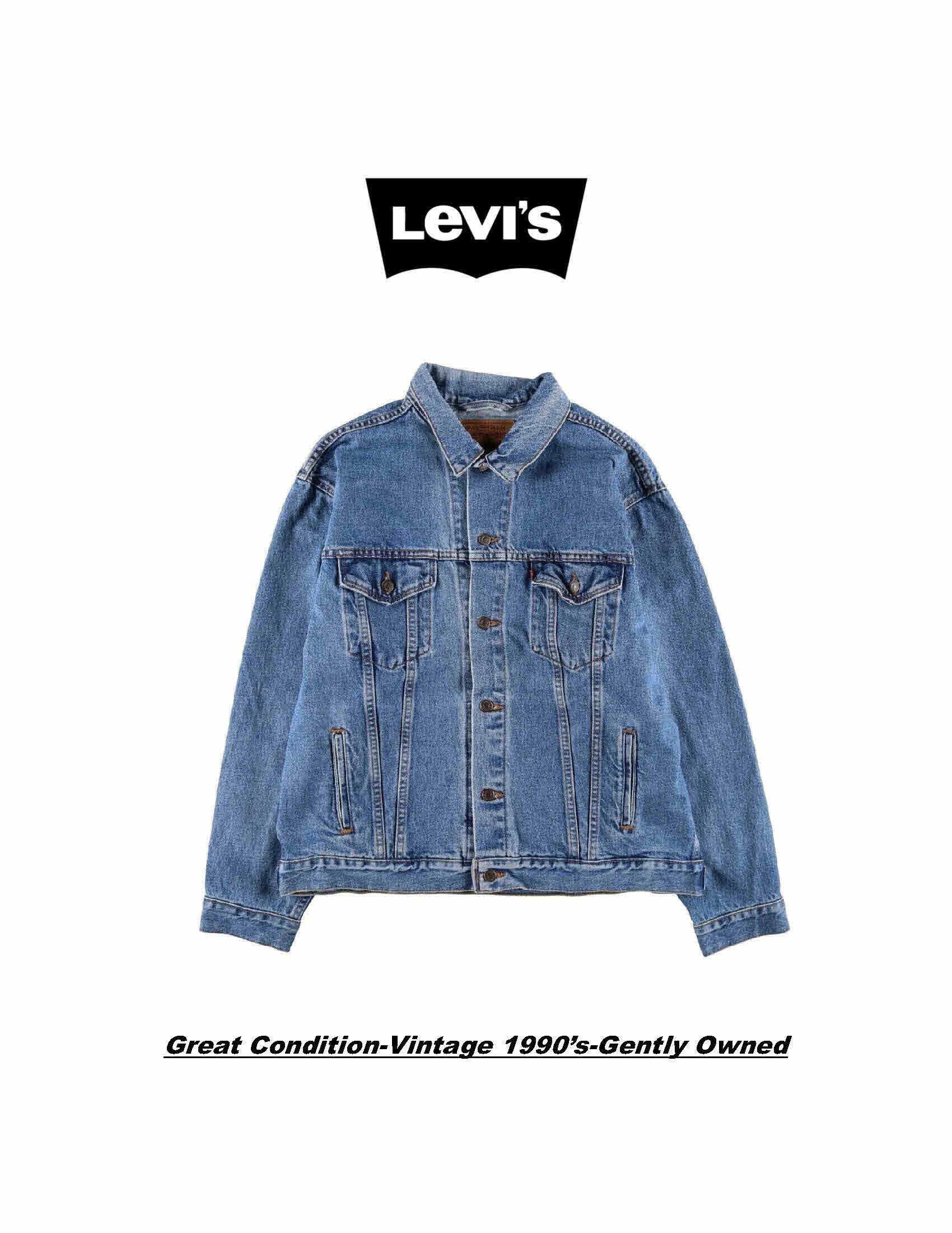 Vintage Levi's 70507 Denim Trucker Jacket • 90s • XXL • Made in