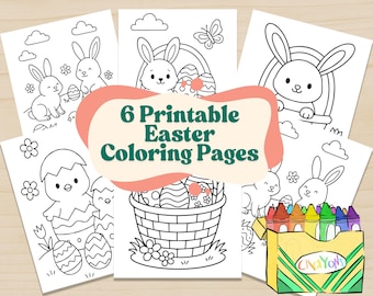 Easter Coloring Pages – 6 Spring Designs for Kids (PDF Download)