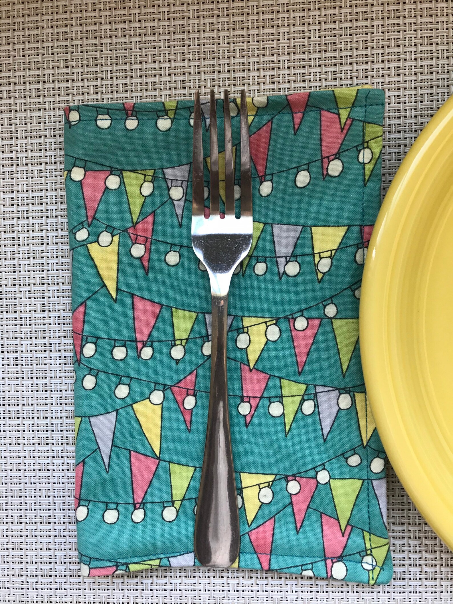 Hand Sewn Reversible Cloth Napkins Set of 4 Multicolored Etsy