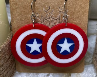 America Shield Earrings